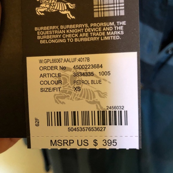 New! Burberry 3/4 sleeve blouse - XS - Picture 5 of 5